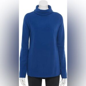 Women's Tek Gear Micro Fleece Turtleneck Tunic size small blue warm